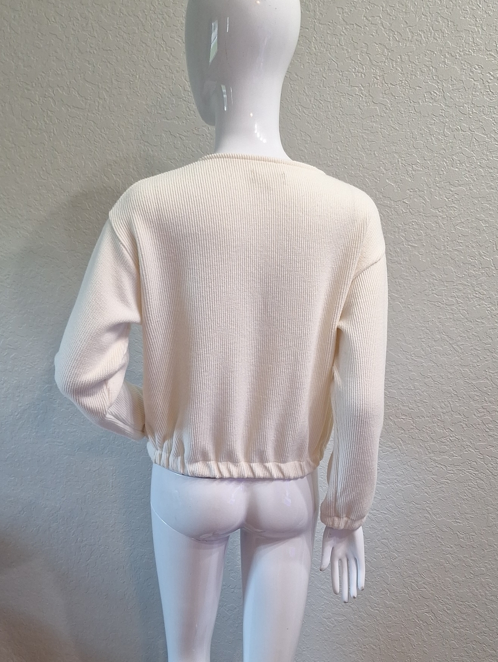 Madewell Cream Ribbed Top - Picture 7 of 12
